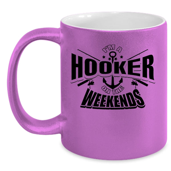 Funny Fishing Coffee Mug, I'm Fishing On The Weekends Accent Mug