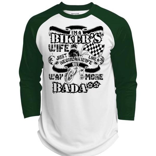 I'm A Biker's Wife T Shirt, I Love Wife T Shirt, Awesome T-Shirts  (Polyester Game Baseball Jersey)