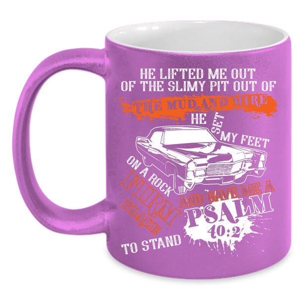He Set My Feet On A Rock Firm Place Coffee Mug, Cool Car Driver Coffee Cup