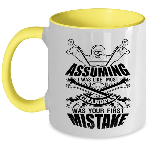 Cool Motorcycles Coffee Mug, I Was Like Most Grandpas Was Your First Mistake Accent Mug