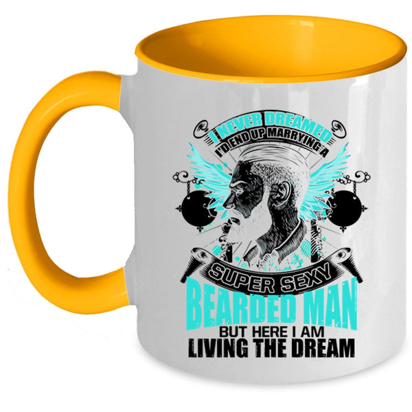 Bearded Man's Wife Coffee Mug, I'd End up Marrying A Bearded Man Accent Mug