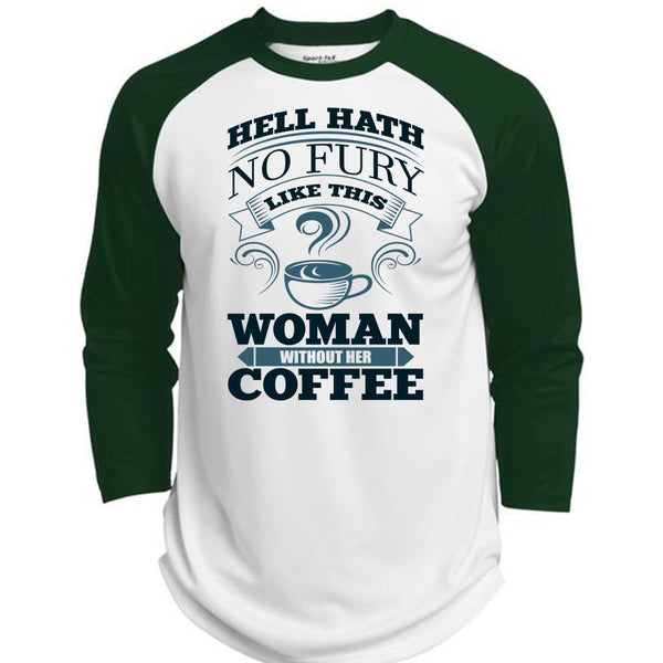 Woman Without Her Coffee T Shirt, I Love Coffee T Shirt, Awesome T-Shirts  (Polyester Game Baseball Jersey)