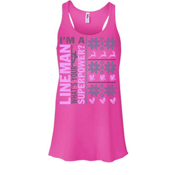 I'm A Lineman T Shirt, Lineman Merry Christmas Tank Top