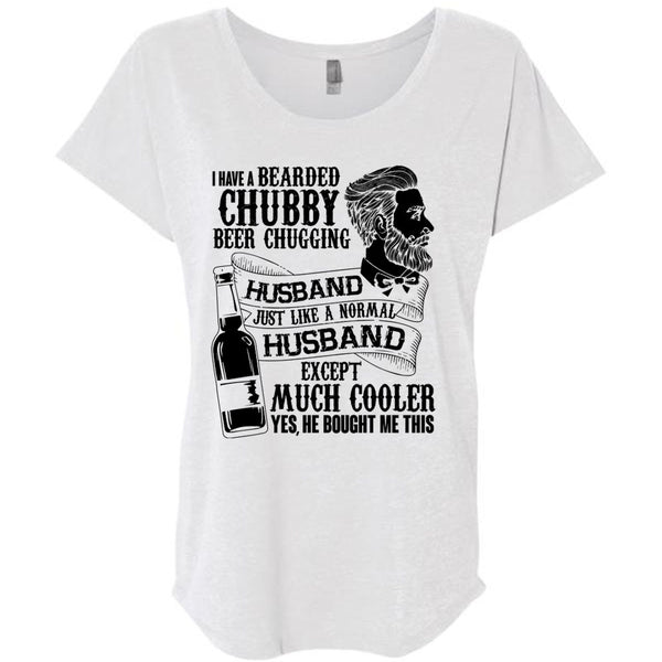 I Have A Bearded Chubby Beer Chugging Husband T Shirt, I Love Wife T Shirt, Awesome T-Shirts