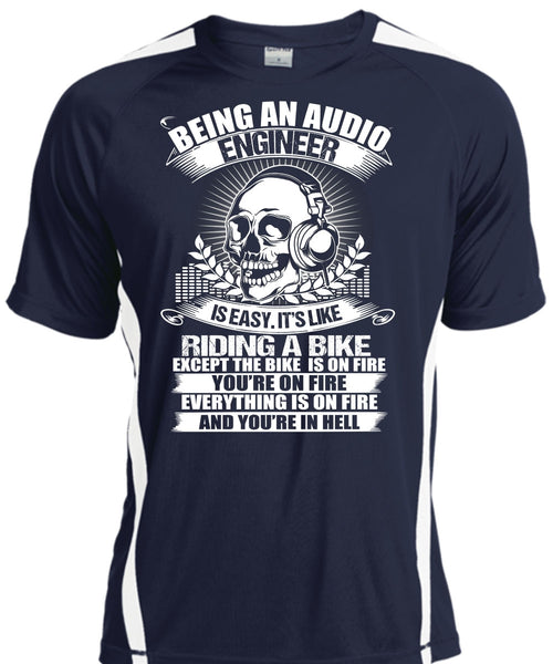 Being An Audio Engineer T Shirt, Riding A Bike T Shirt, Cool Shirt