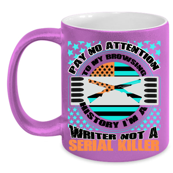 Cool American Flag Coffee Mug, I'm A Writer Accent Mug