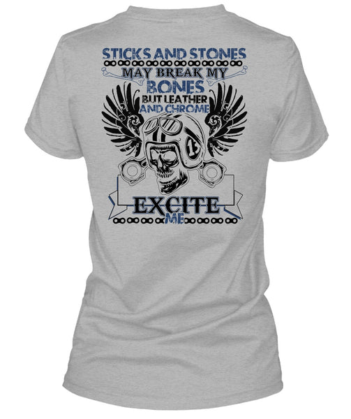 Sticks And Stones T Shirt, I Love Biker T Shirt