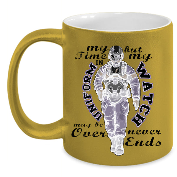 Cool Gift For Veteran Coffee Mug, My Time In Uniform  Accent Mug