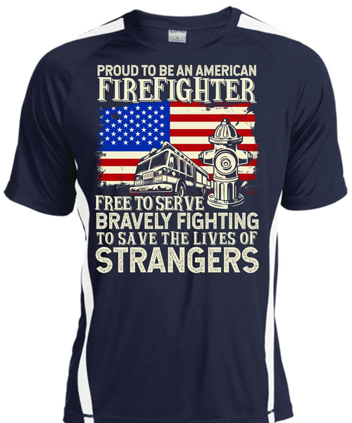 Proud To Be An American Firefighter T Shirt, Bravely Fighting T Shirt, Cool Shirt