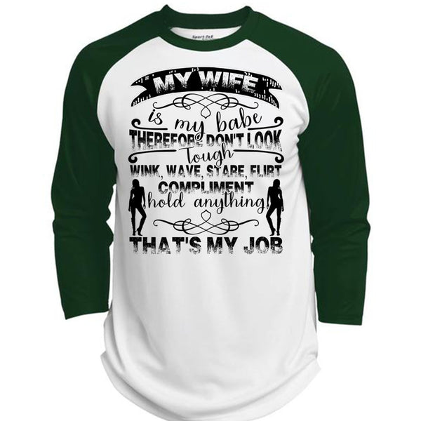My Wife Is My Babe T Shirt, I Love Husband T Shirt, Awesome T-Shirts  (Polyester Game Baseball Jersey)