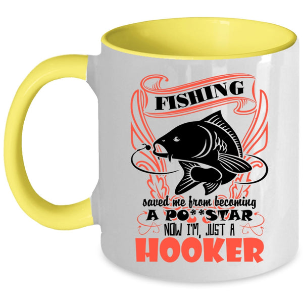 Cute Gift For Fisher Coffee Mug, Fishing Accent Mug