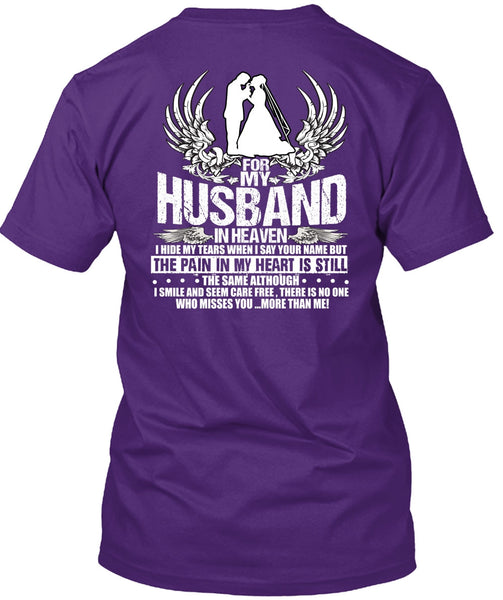 For My Husband In Heaven T Shirt, My Heart T Shirt