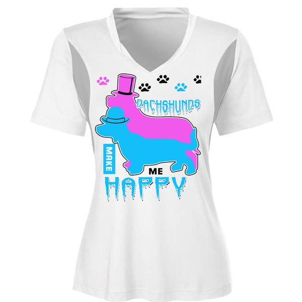Dachshunds Make Me Happy T Shirt, I Love My Dogs T Shirt, Awesome T-Shirts