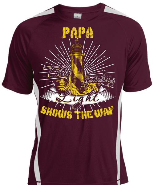 Papa The Guiding Light T Shirt, Being A Papa T Shirt, Cool Shirt