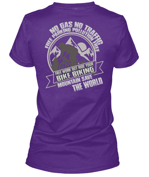 Ride Your Bike Biking T Shirt, Mountain Save The World T Shirt