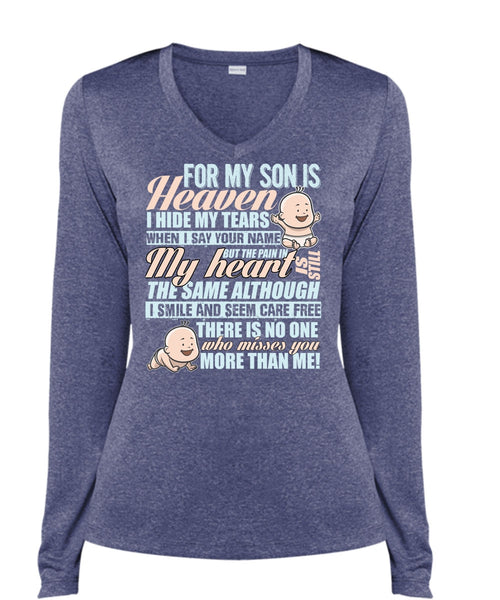 For My Son Is Heaven T Shirt, I Hide My Tears T Shirt