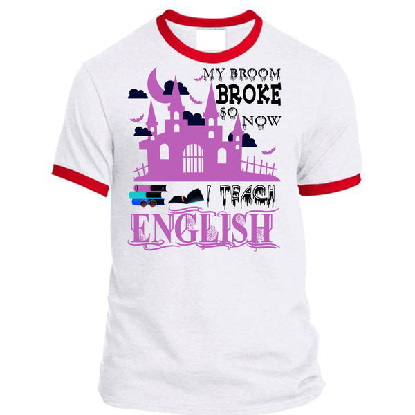 My Broom Broke So Now I Teach English T Shirt, Wait For Halloween T Shirt, Awesome T-Shirts