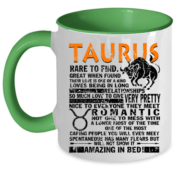 Birthday Gift Coffee Mug, Taurus Rare To Find Accent Mug