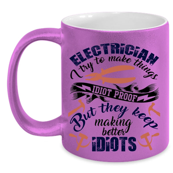 I Love Being An Electrician Coffee Mug, Electrician Accent Mug