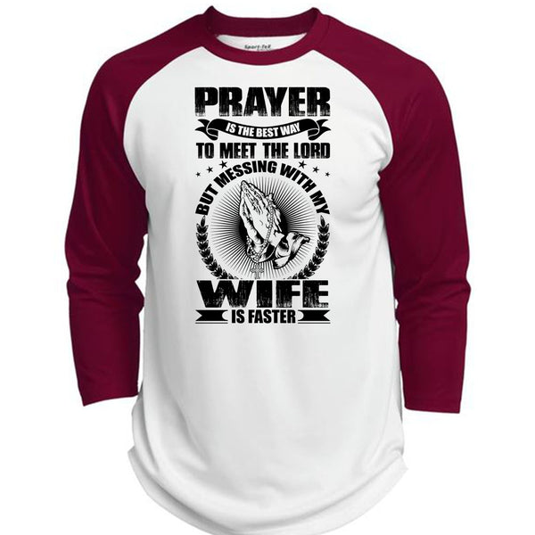 Prayer Is The Best Way T Shirt, I Love Wife T Shirt, Awesome T-Shirts  (Polyester Game Baseball Jersey)