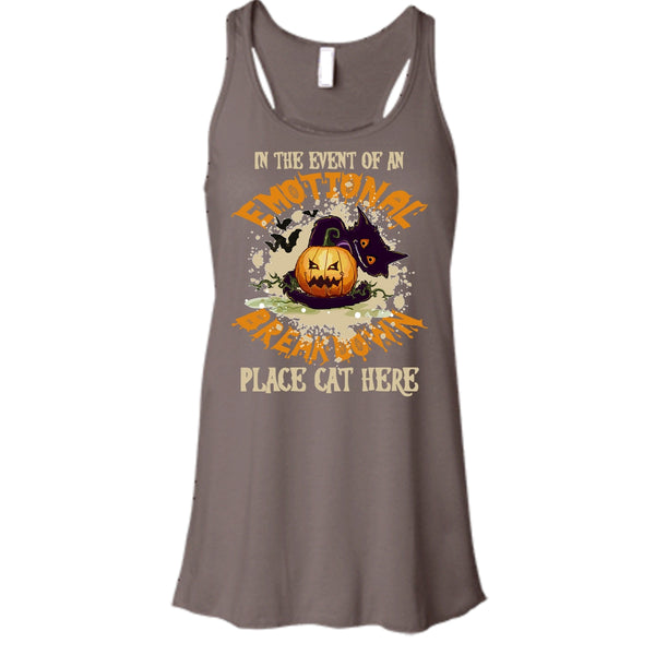 In The Event Of An Emotional Breakdown T Shirt, Place Cat Here T Shirt, Cool T Shirt