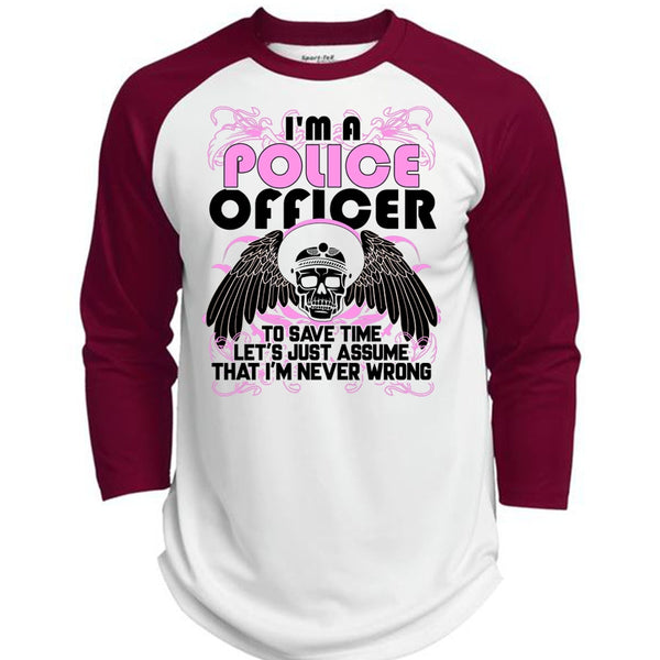 I'm A Police Officer T Shirt, Being A Police T Shirt, Awesome T-Shirts  (Polyester Game Baseball Jersey)