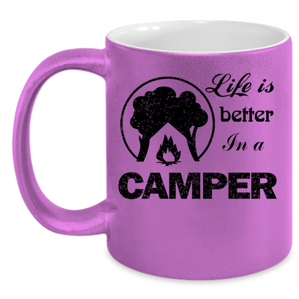 Awesome Camper Coffee Mug, Life Is Better In A Camper Accent Mug