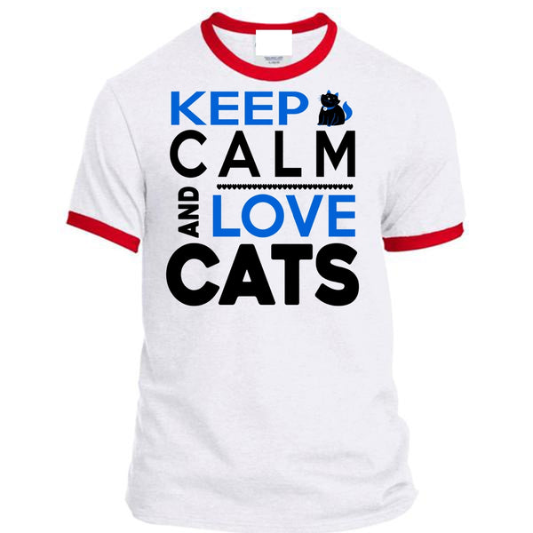Keep Calm And Love Cats T Shirt, I Love Cat T Shirt, Cool Pets T Shirt