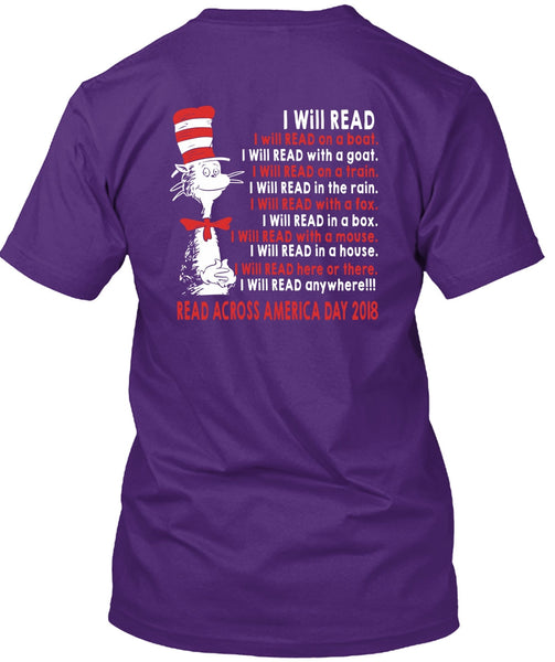 The Cat in the Hat T Shirt, I Will Read With A Mouse T Shirt, I Will Read In A House T Shirt