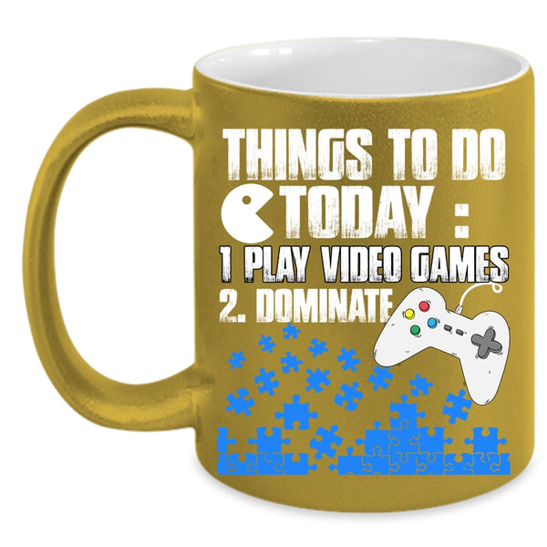Things To Do Today Coffee Mug, Play Video Games Coffee Cup