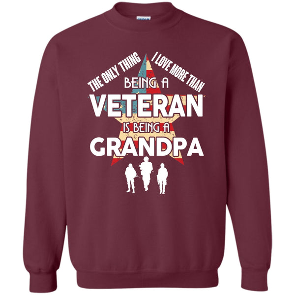 Being A Grandpa T Shirt, Coolest Grandpa Veteran Sweatshirt