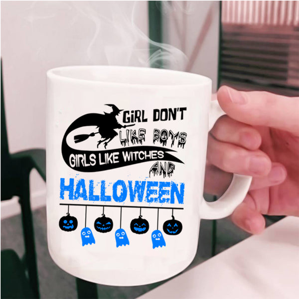 Cute Girls Coffee Mug, Girls Like Witches And Halloween Cup