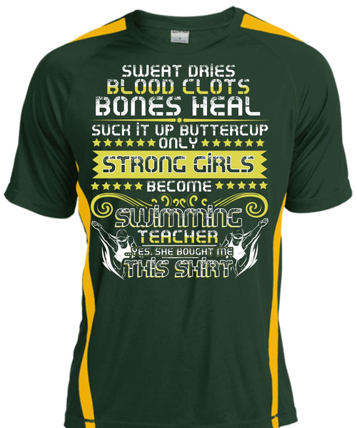 Become Swimming Teacher T Shirt, Sweat Dries Blood Clots T Shirt, Cool Shirt