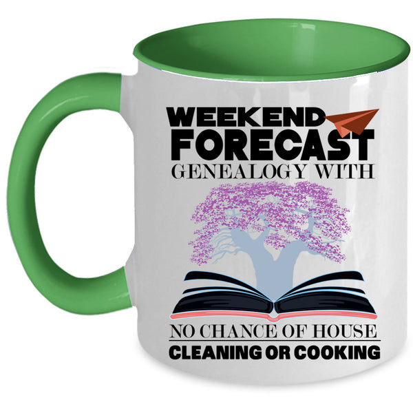 My Family Coffee Mug, Weekend Forecast Genealogy Accent Mug