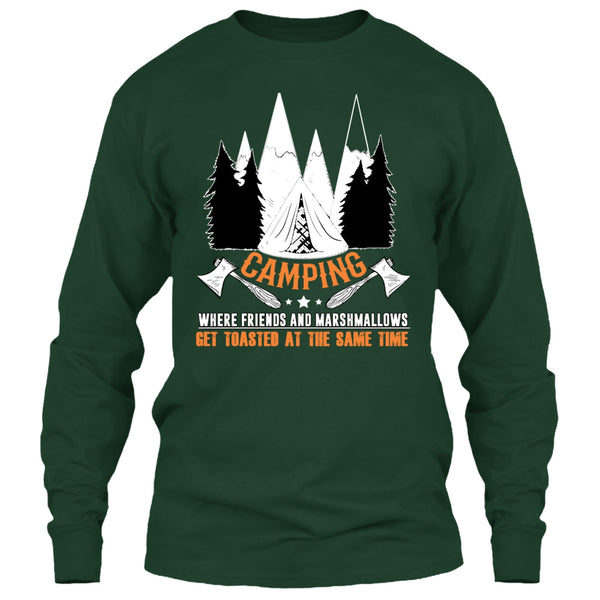 Camping T Shirt, Where Friends And Marshmalows T Shirt