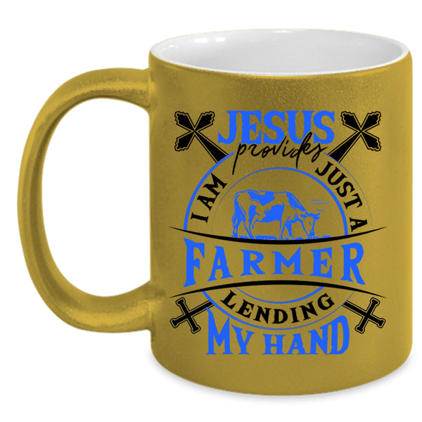 Funny Gift For Farmer Coffee Mug, I Am Just A Farmer Accent Mug