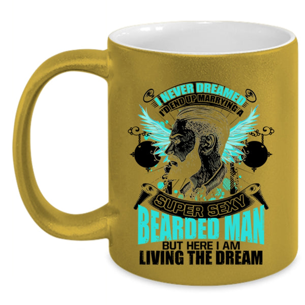 Bearded Man's Wife Coffee Mug, I'd End up Marrying A Bearded Man Accent Mug