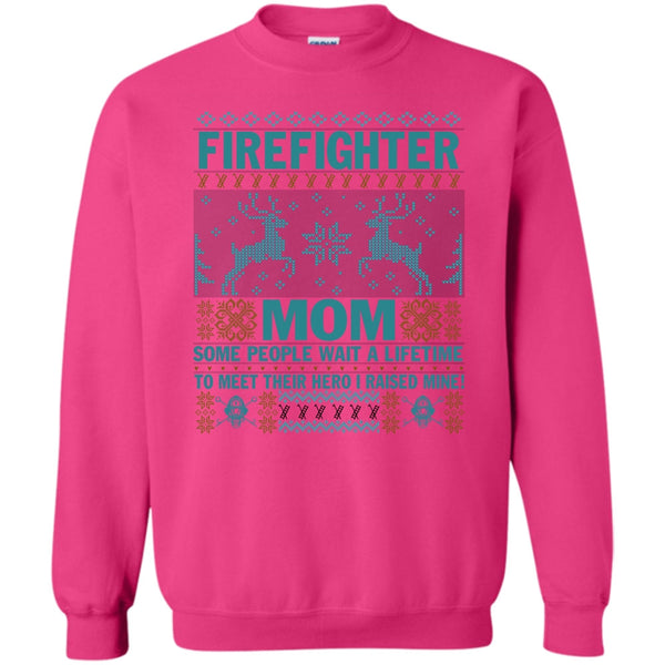 Merry Christmas Gift T Shirt, Firefighter Mom Sweatshirt