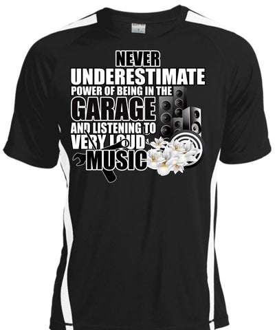 A black t-shirt with the shopify logo