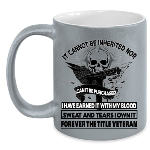 Cool Veteran Coffee Mug, The Title Veteran Accent Mug