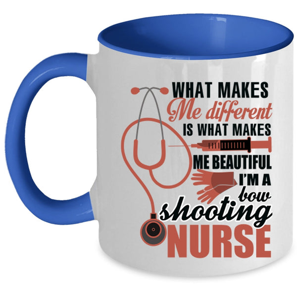 Cool Shooting Nurse Coffee Mug, I'm A Bow Shooting Nurse Accent Mug