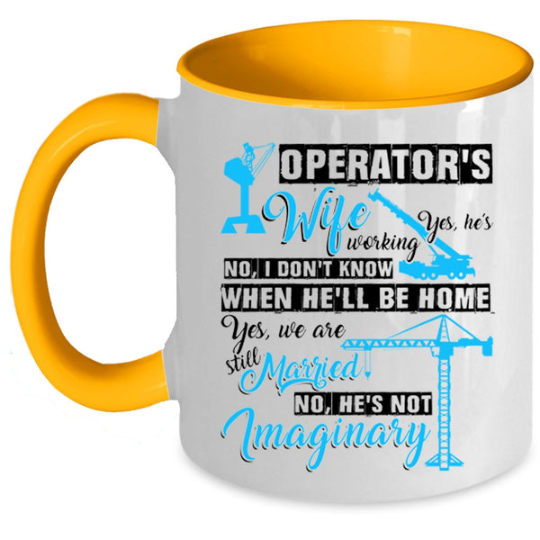 I Love My Operator Coffee Mug, Operator's Wife Accent Mug