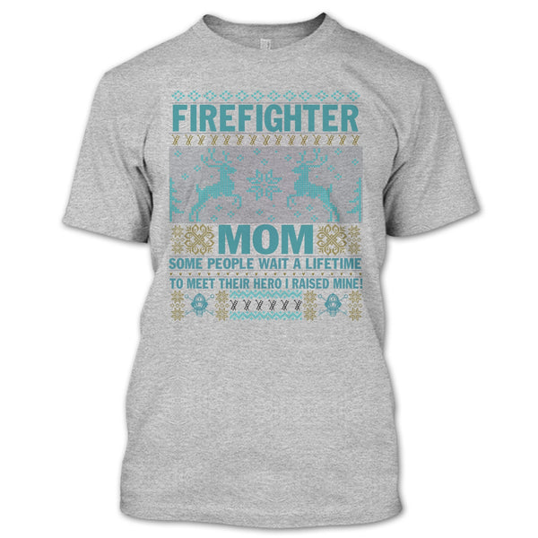 Firefighter Mom T Shirt, Merry Christmas Gift T Shirt