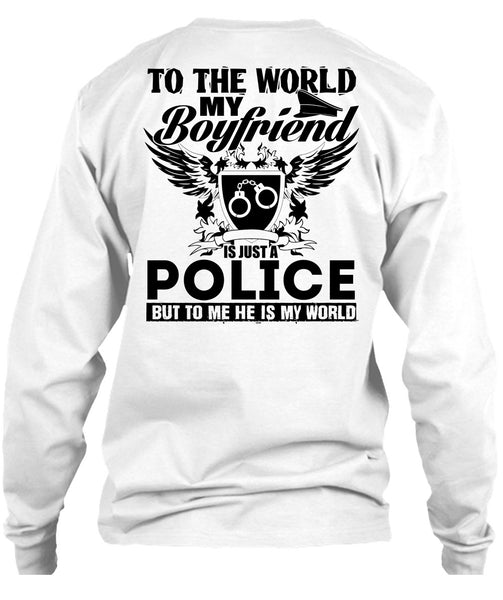 My Boyfriend Is Just A Police T Shirt, I Love Police T Shirt
