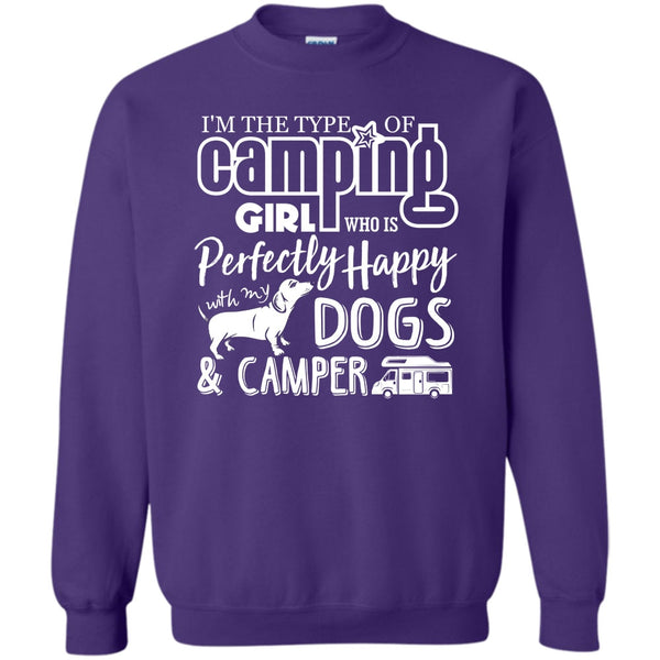 Happy With My Dogs & Camper T Shirt, Coolest Camper Sweatshirt