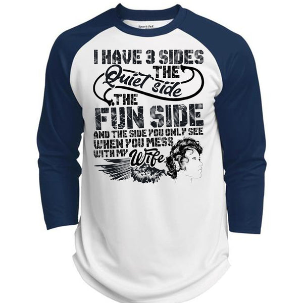 You Mess With My Wife T Shirt, I Love Wife T Shirt, Awesome T-Shirts  (Polyester Game Baseball Jersey)
