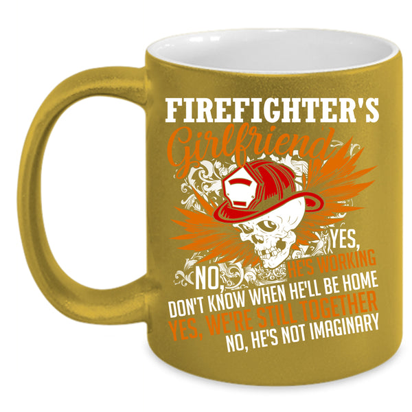 Firefighter's Girlfriend Coffee Mug, Cool Couple Coffee Cup
