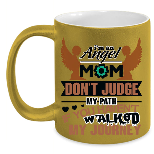 Cute Gift For Mom Coffee Mug, I'm An Angel Mom Accent Mug