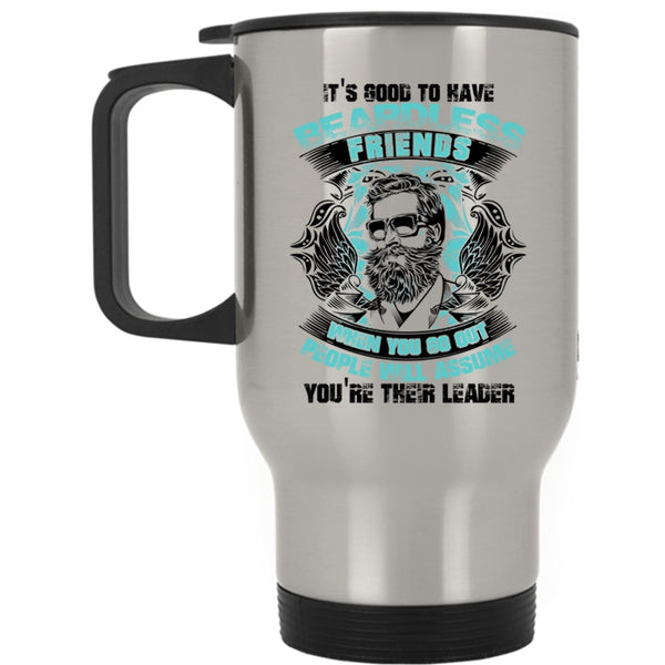 Cool Friends Travel Mug, It's Good To Have Beardless Friends Mug