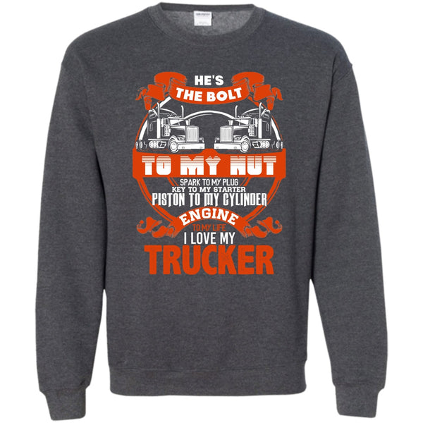 I Love My Trucker T Shirt, Coolest Trucker's Wife Sweatshirt
